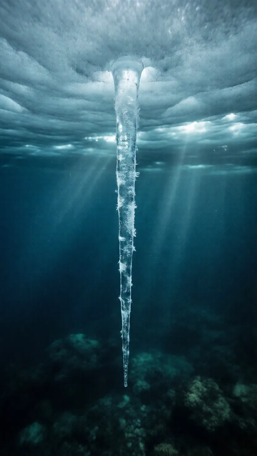 海が育てる、命を奪うつらら