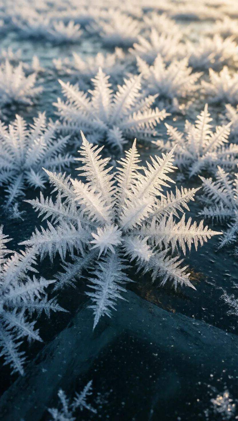 凍った海に咲く、氷の花