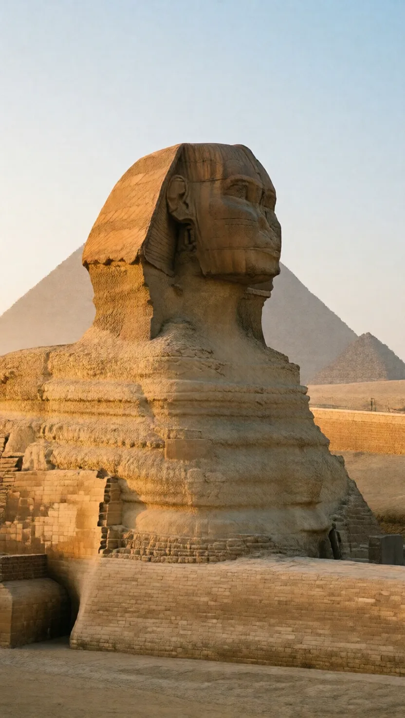 The Sphinx once wore loud red, blue and yellow paint