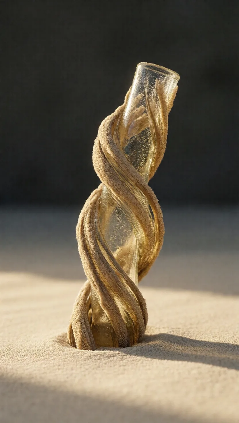 Lightning can fuse sand into glass