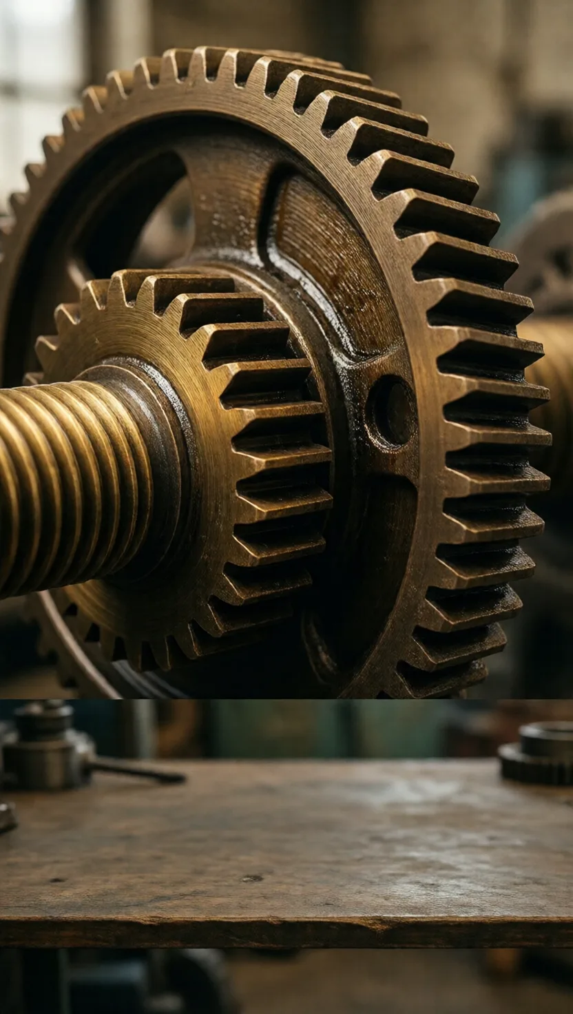 This gear drives one way and locks the other
