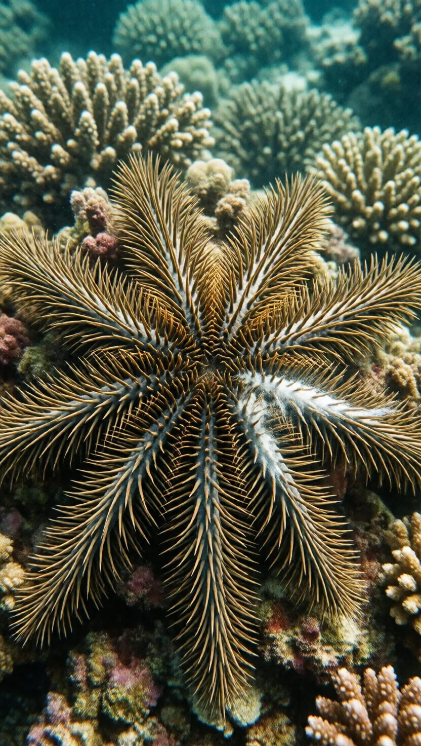 One starfish strips 10 square metres of coral a year