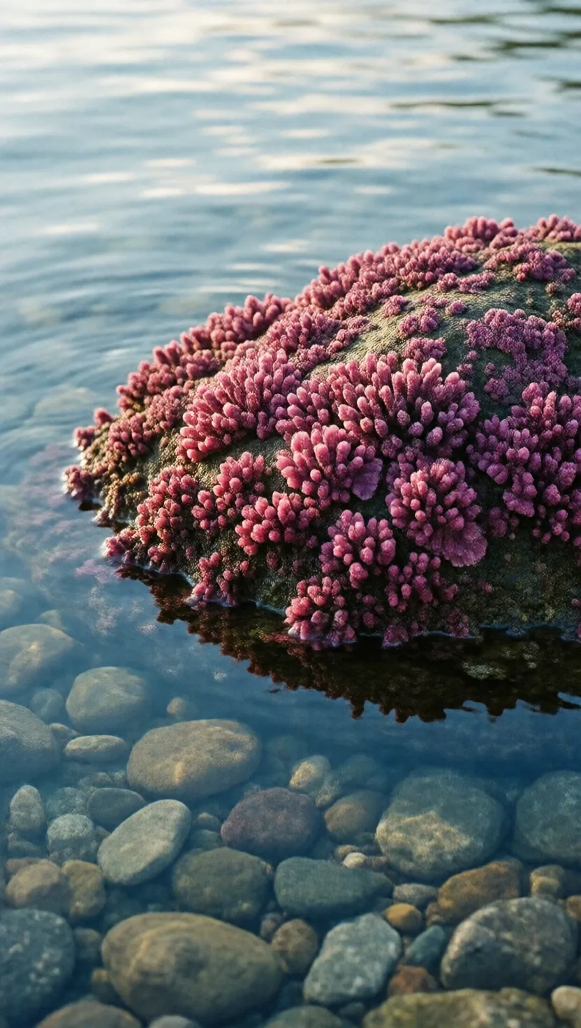 A pink seafloor crust records centuries like tree rings