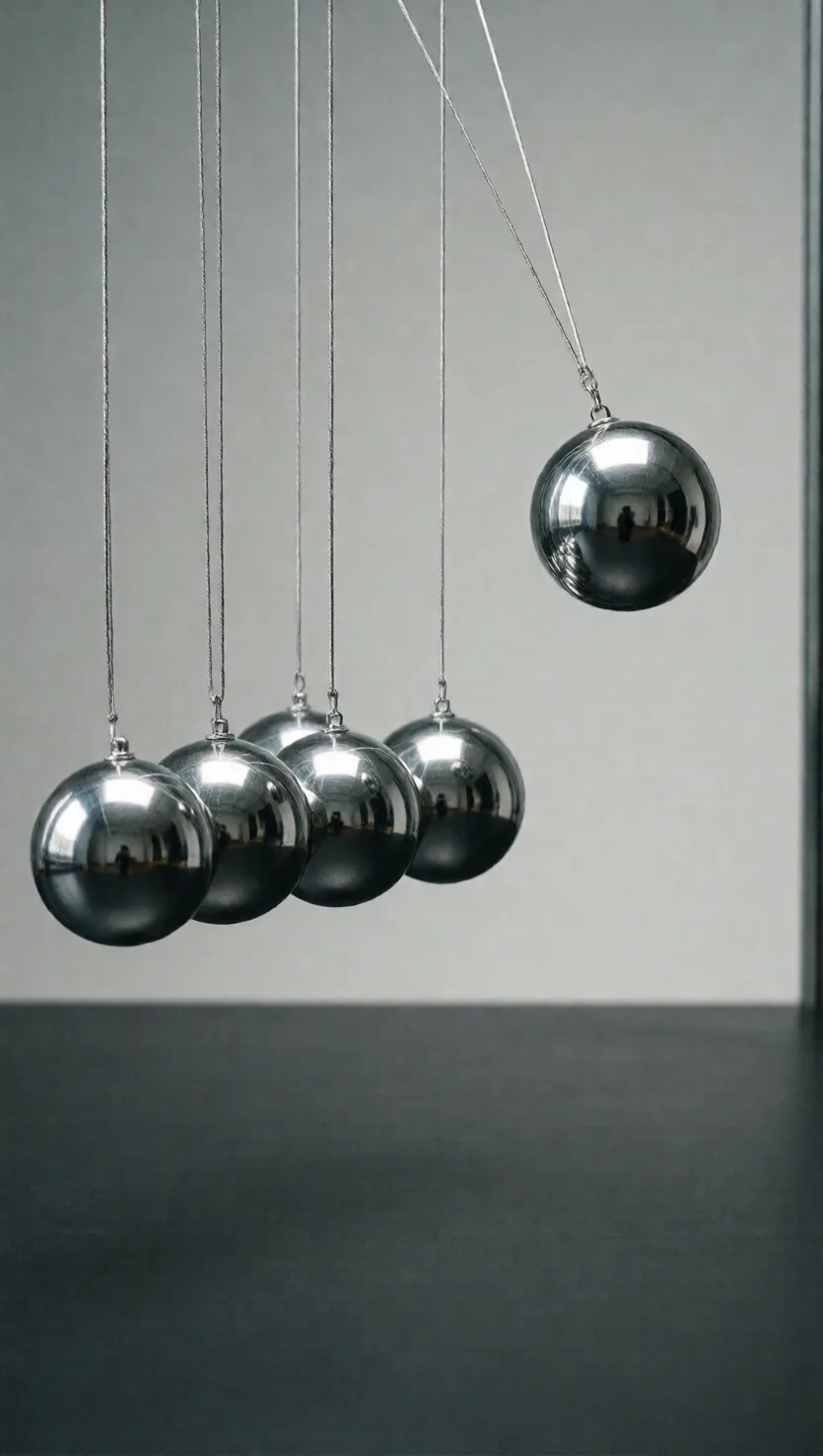 Why a Newton's cradle sends out one ball, not two