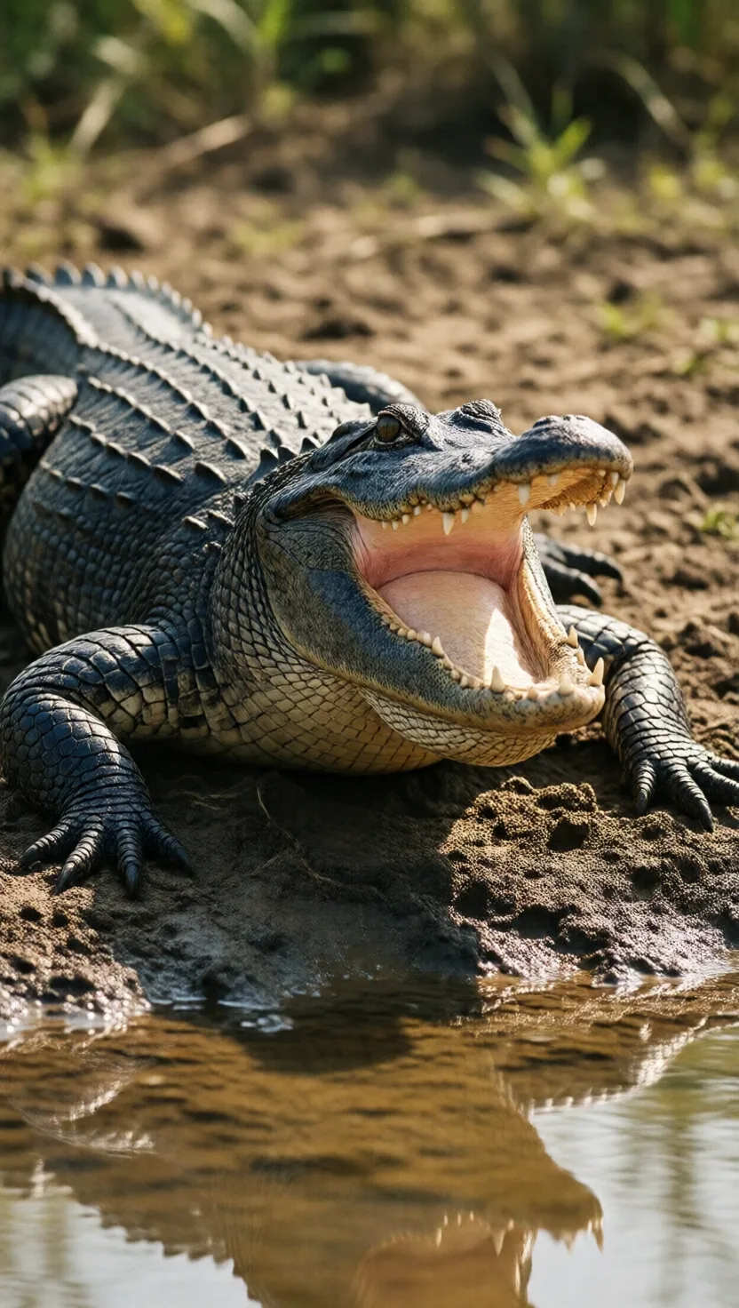 An open mouth is how a gator sweats