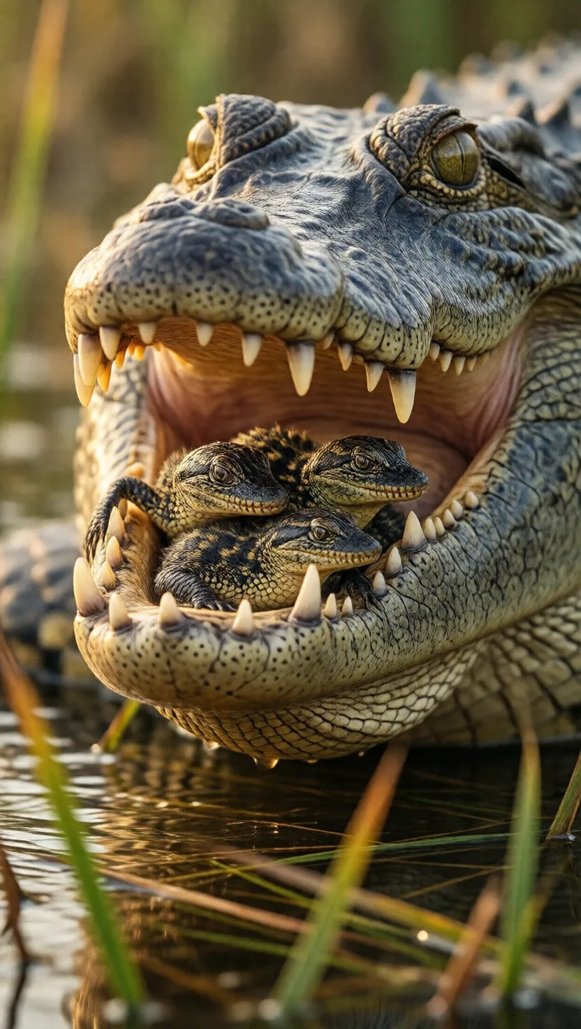 A jaw that crushes bone, cradling its babies