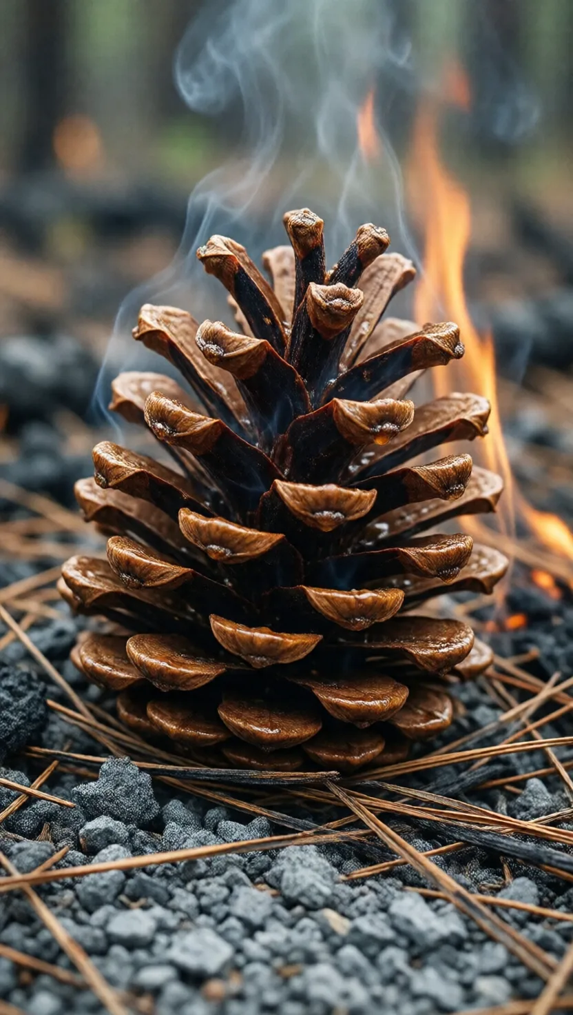 Some pine cones only open in a wildfire