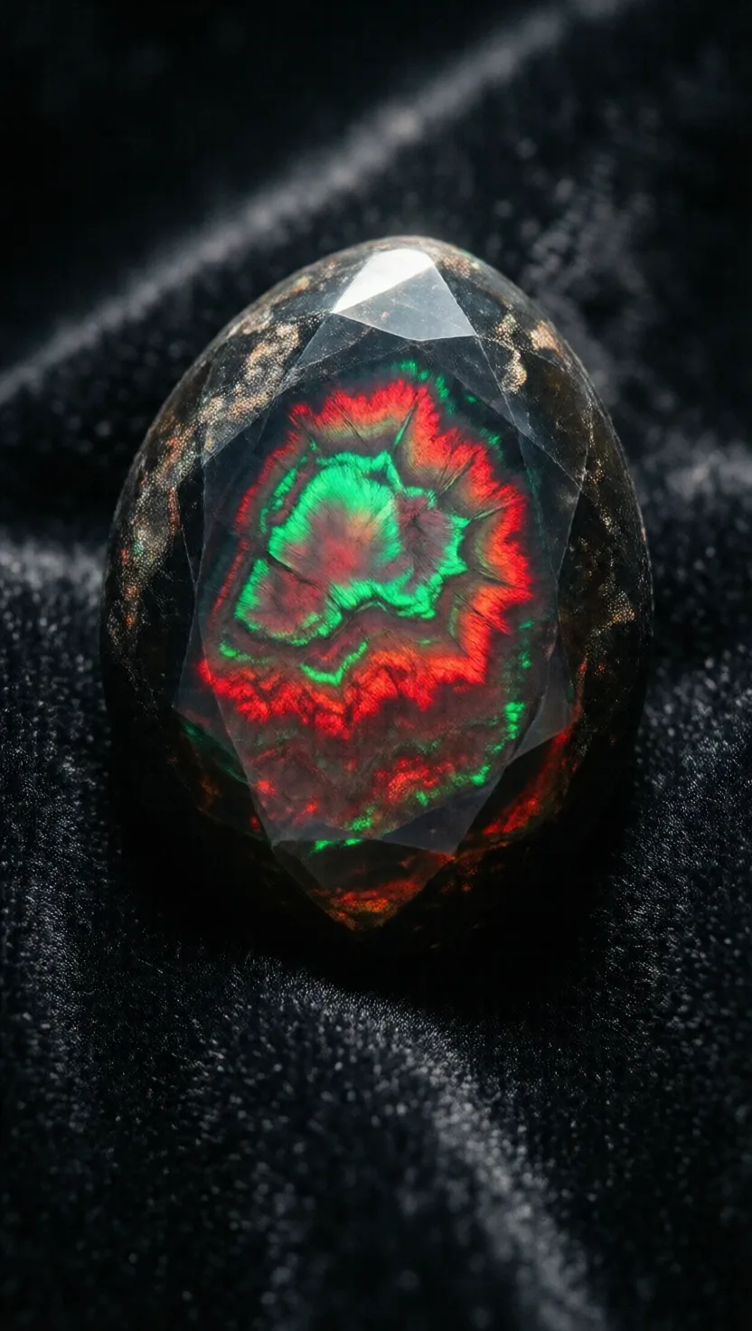 Eight things hidden inside a stone made of light and water. 8 cards.