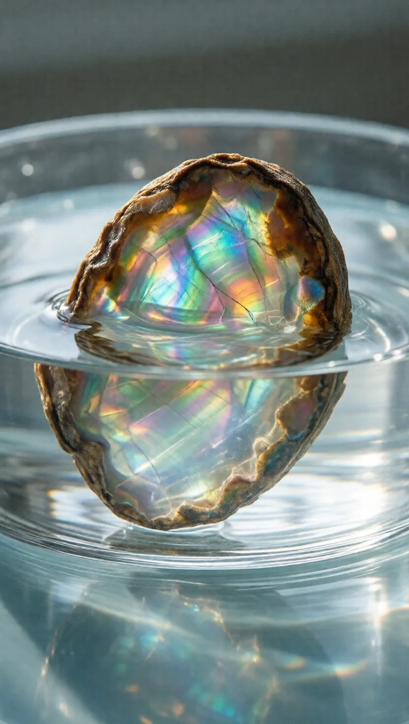 This opal goes see-through when you wet it
