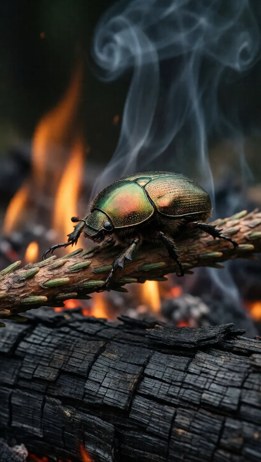 Este escarabajo caza incendios a kilómetros de distancia
