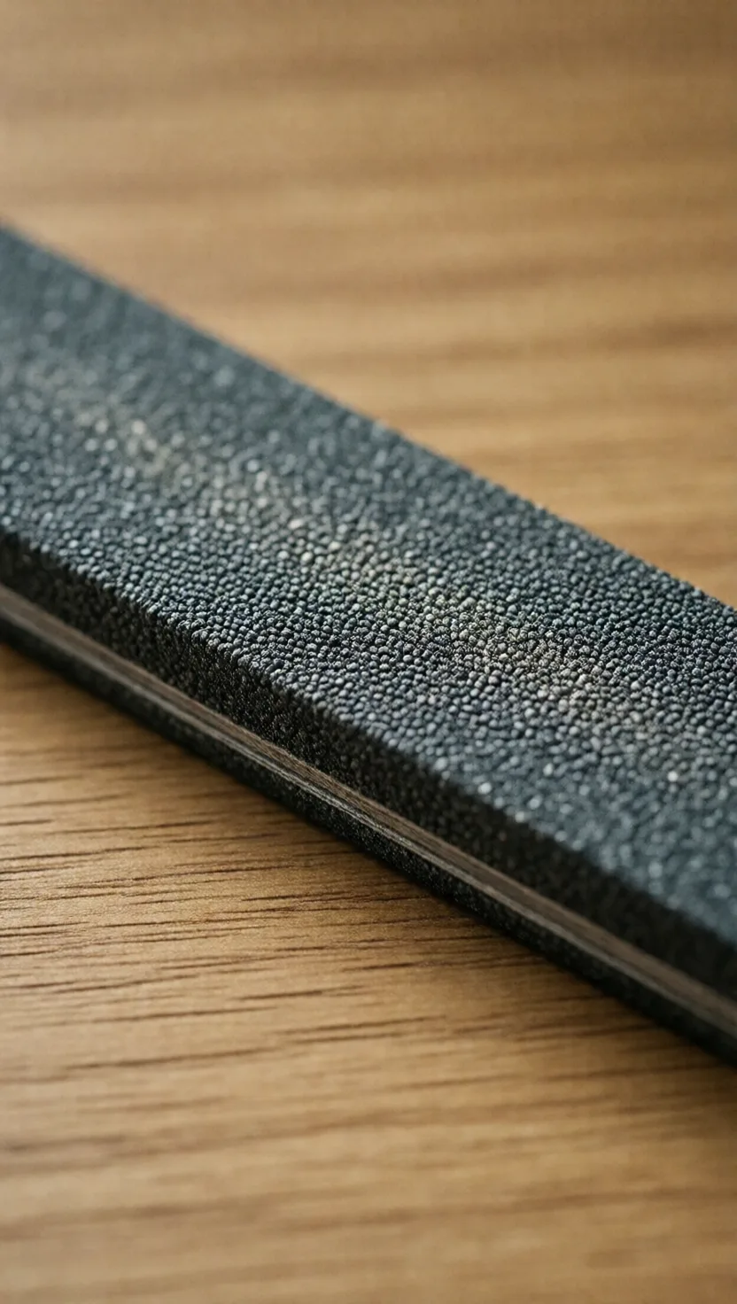 Your nail file is made of crushed sapphire