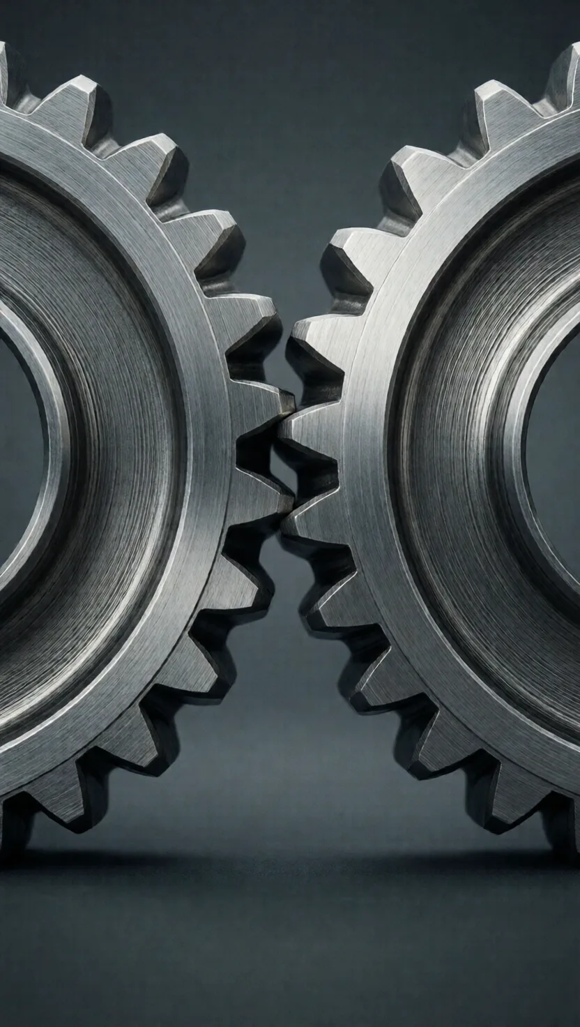 Gear teeth are curved so they roll, not scrape