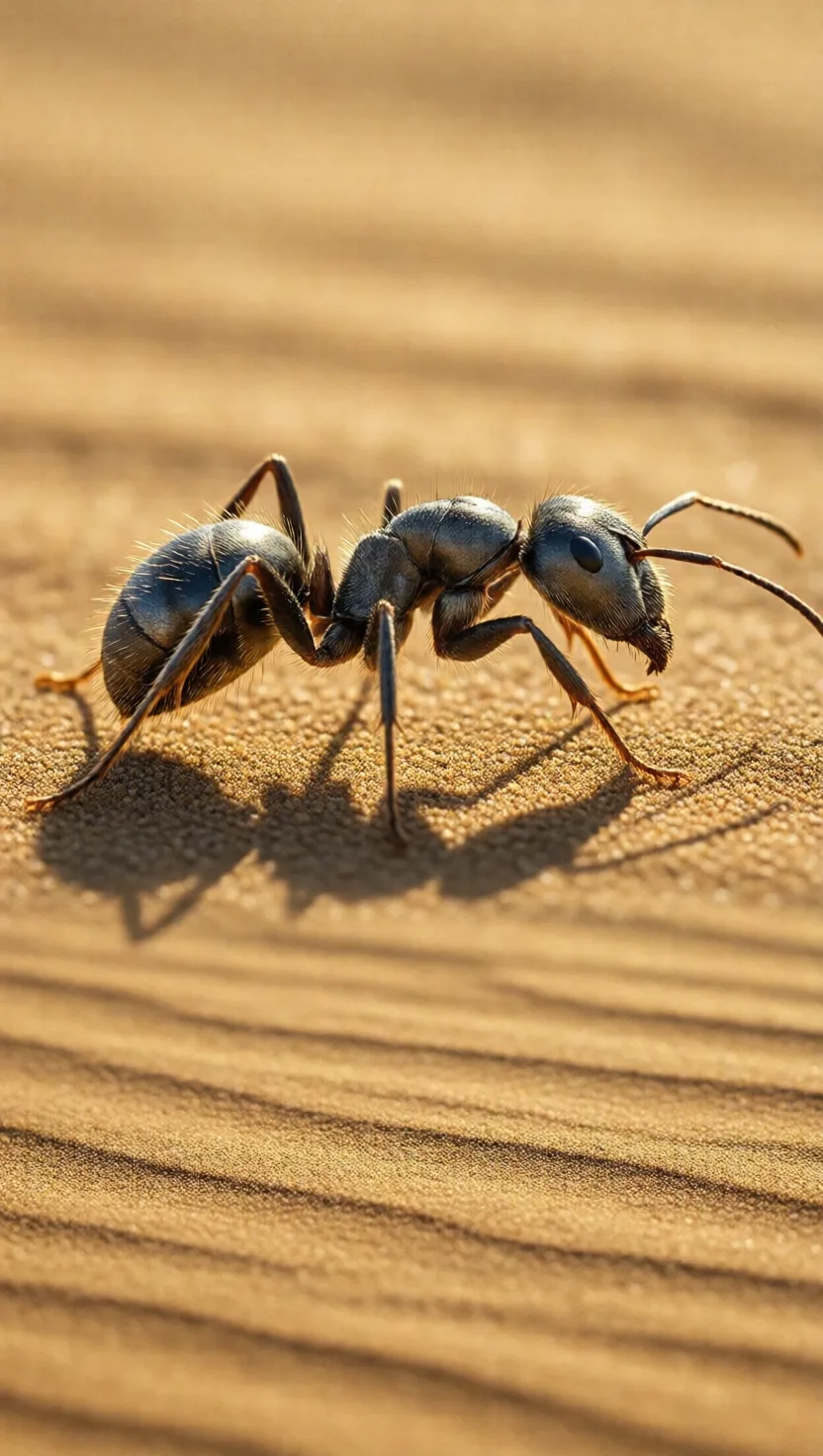This ant runs across 50°C sand using mirror hairs