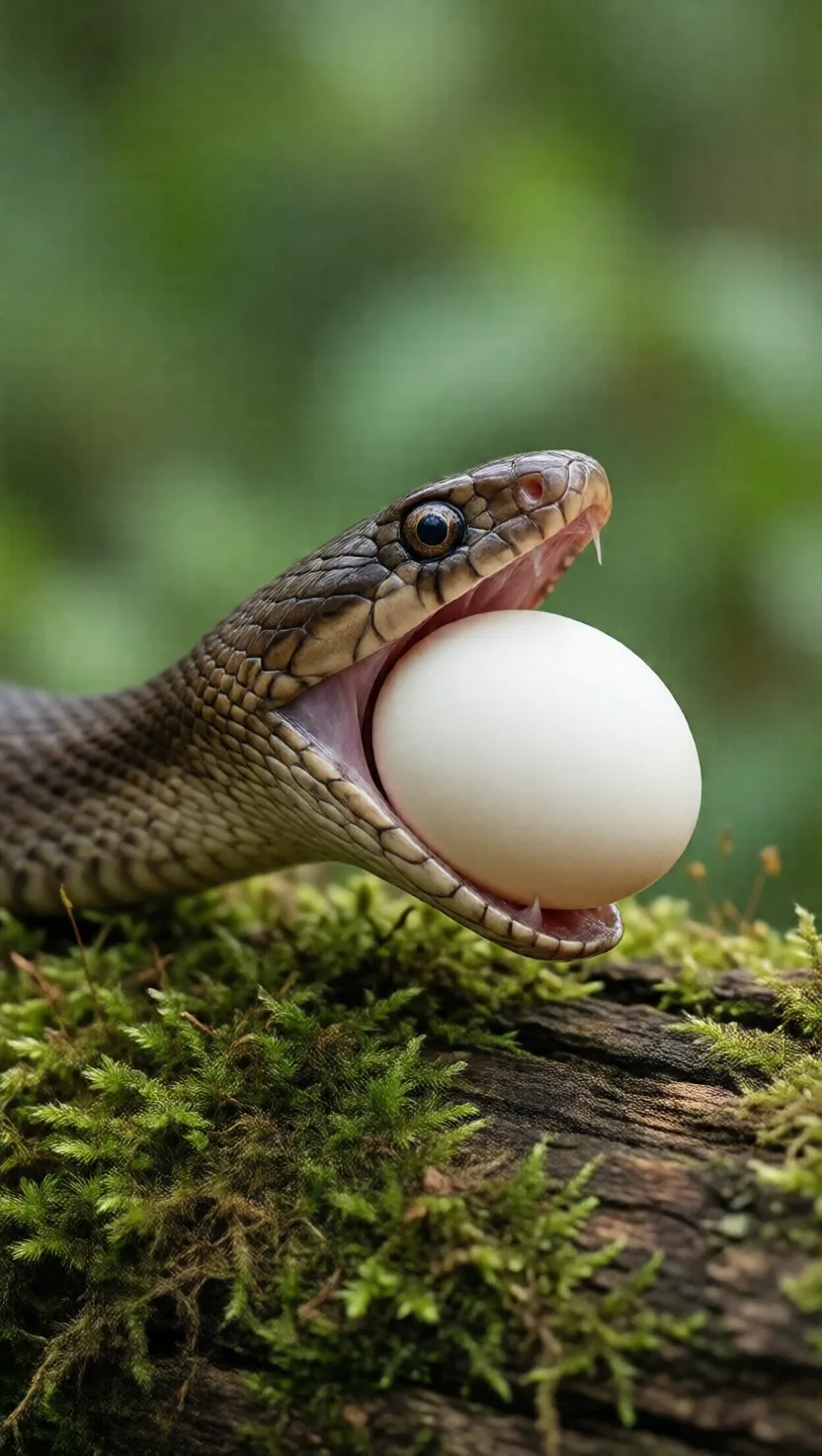 This snake eats eggs whole, then spits the shell