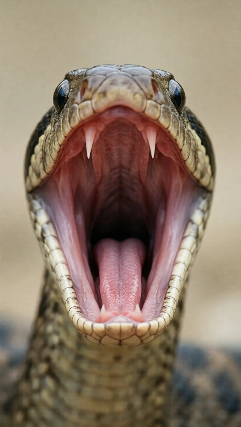 Snakes never 'unhinge' their jaws, that's a myth
