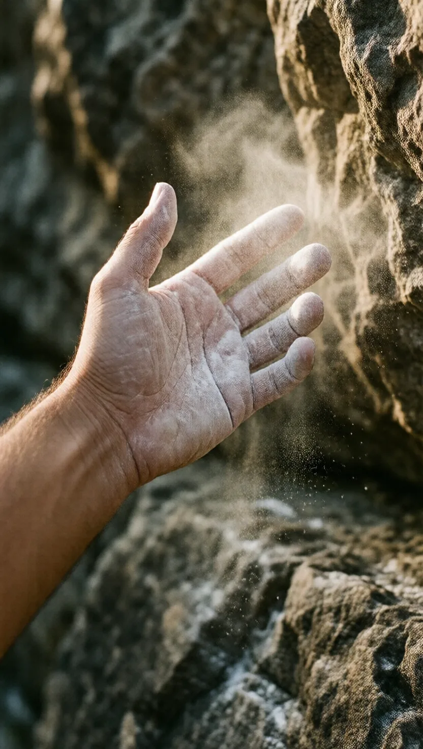 A climber's chalk is the wrong kind of chalk