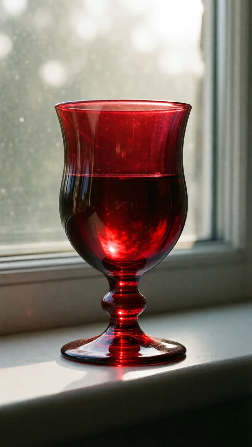Specks of gold dyed this glass blood-red, not gold