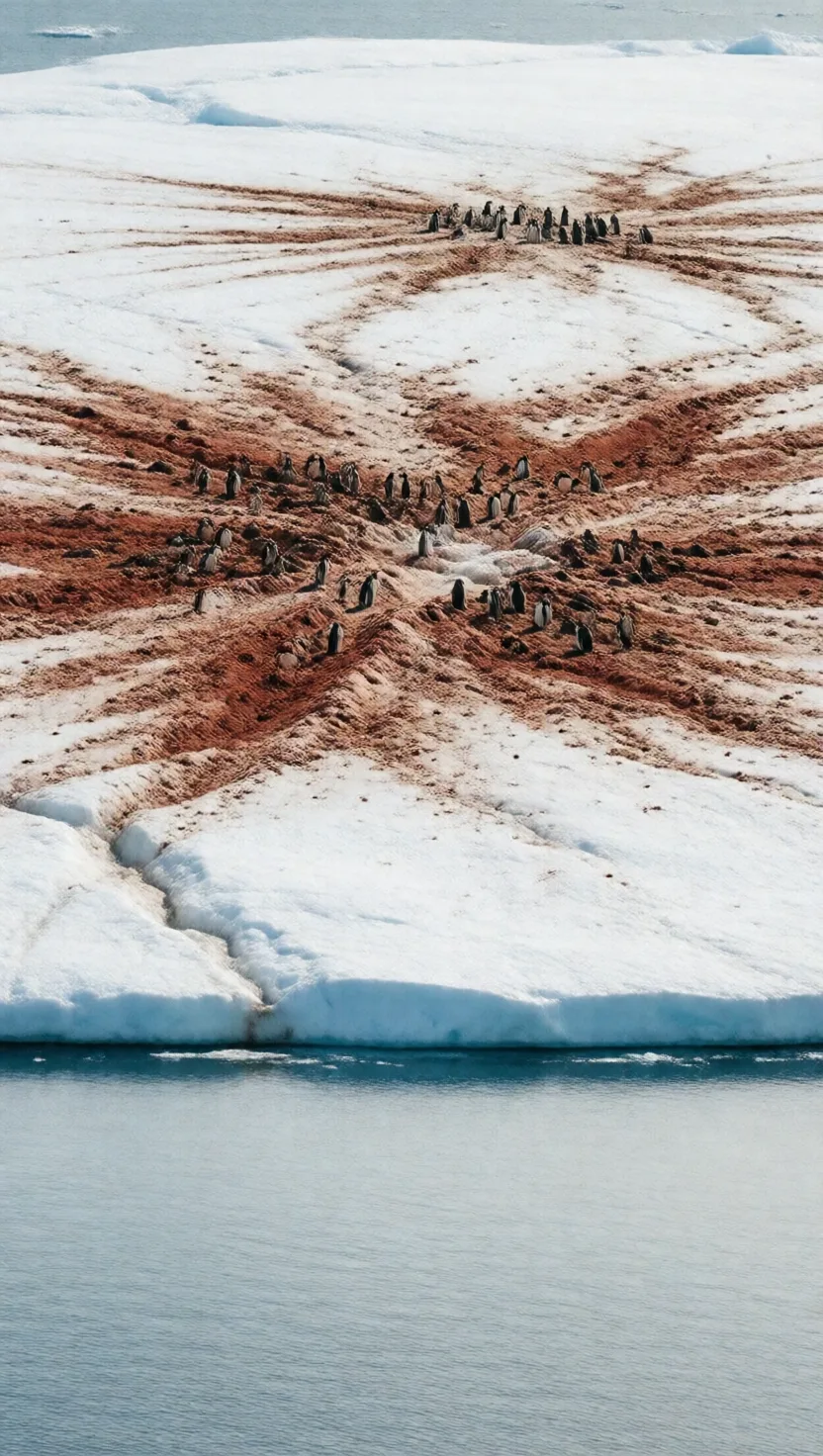 We find penguin cities by their stains from orbit