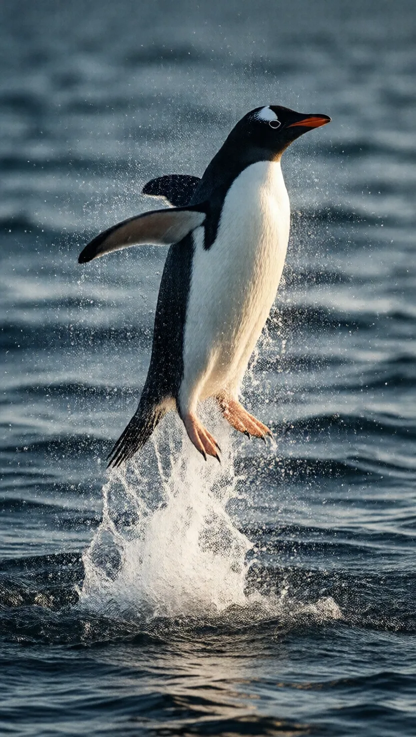 Penguins grease their escape with their own bubbles