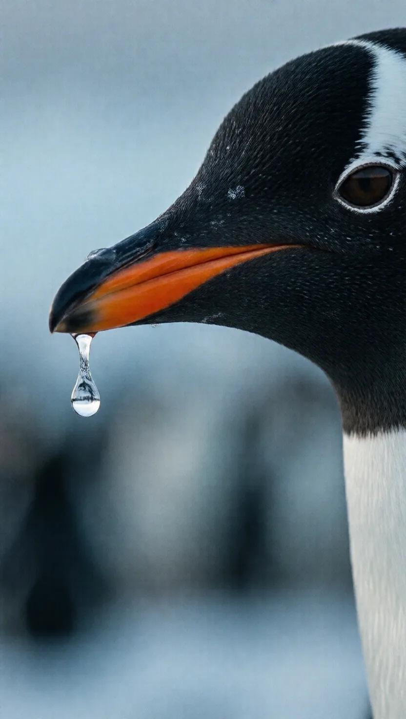 Penguins drink seawater and weep out the salt