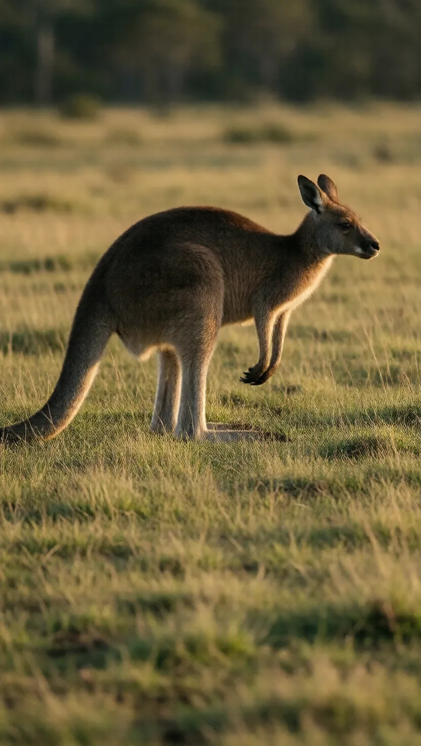 A kangaroo walks on five legs, not four