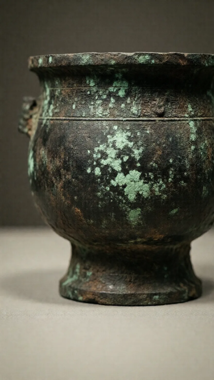 A green rot that eats ancient bronze