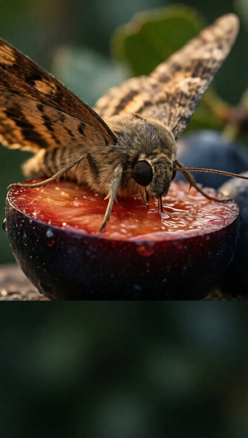 One moth drills skin and drinks blood