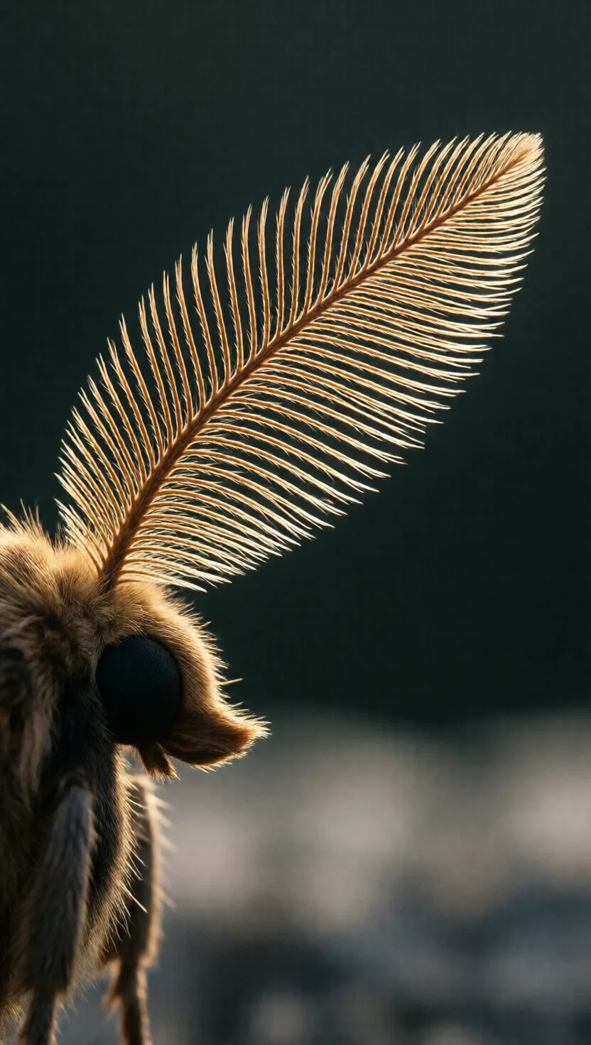 His antennae catch a single scent molecule