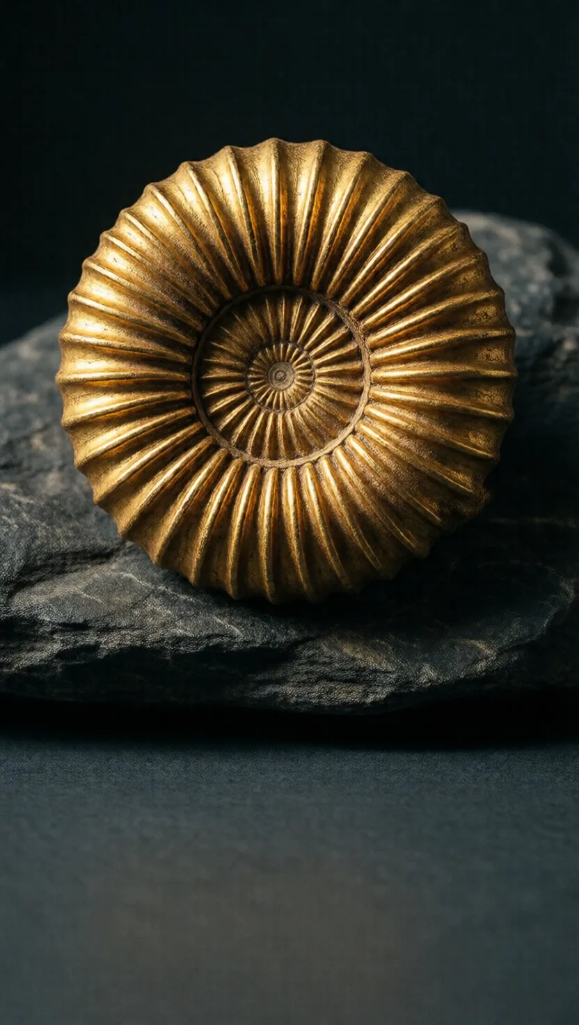 Golden fossils that slowly destroy themselves