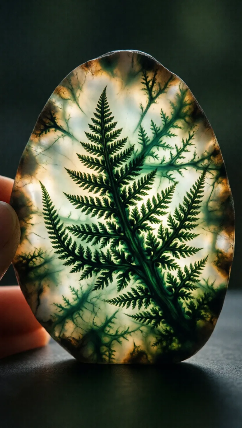 The 'moss' inside is mineral, not a plant