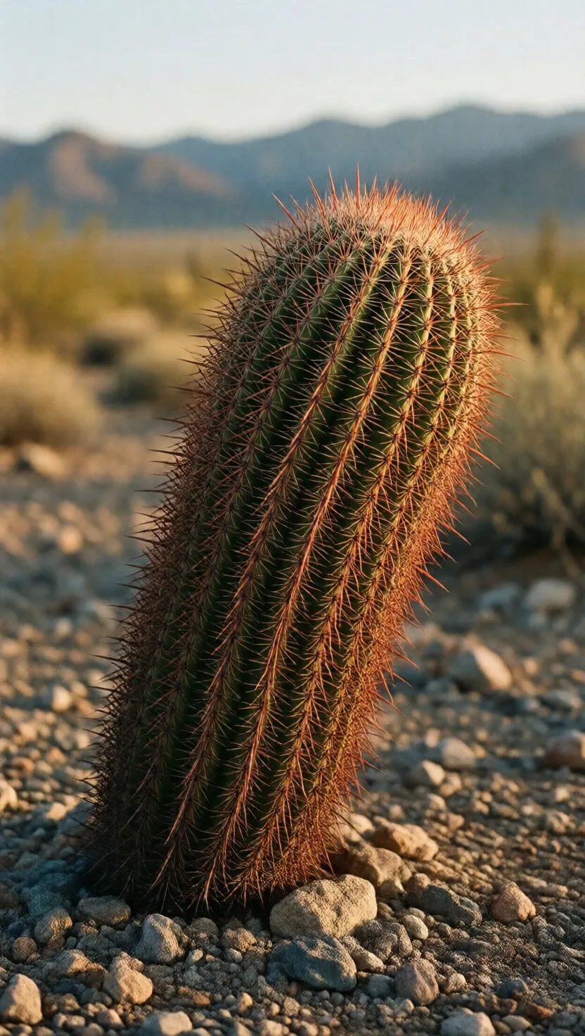 This desert cactus leans south like a compass