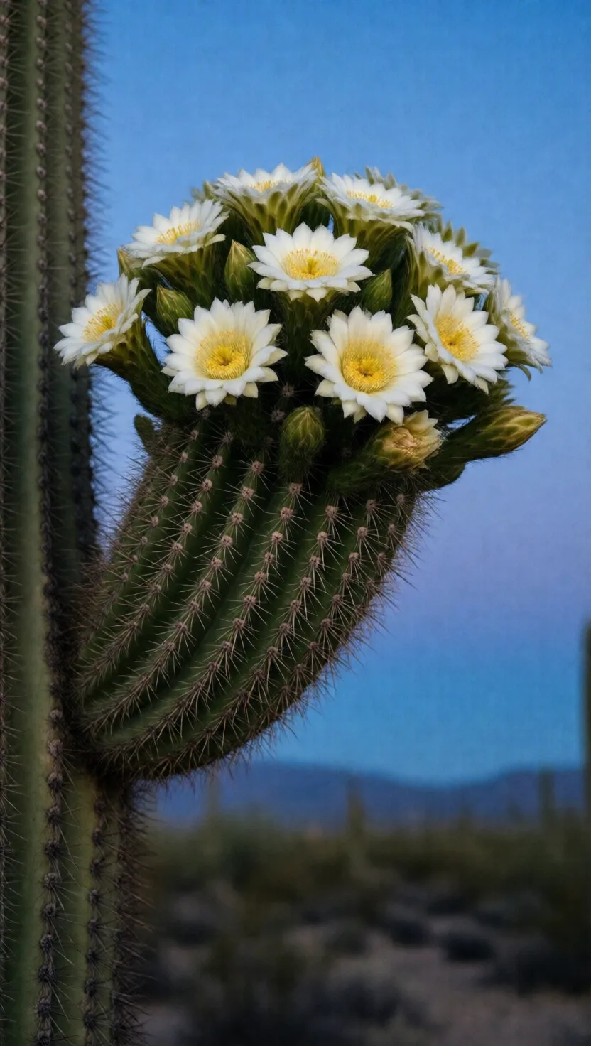 This crown of flowers opens only in the dark