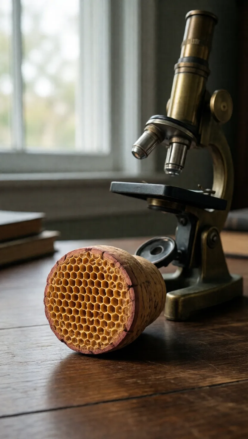 The word "cell" was born inside a sliver of cork