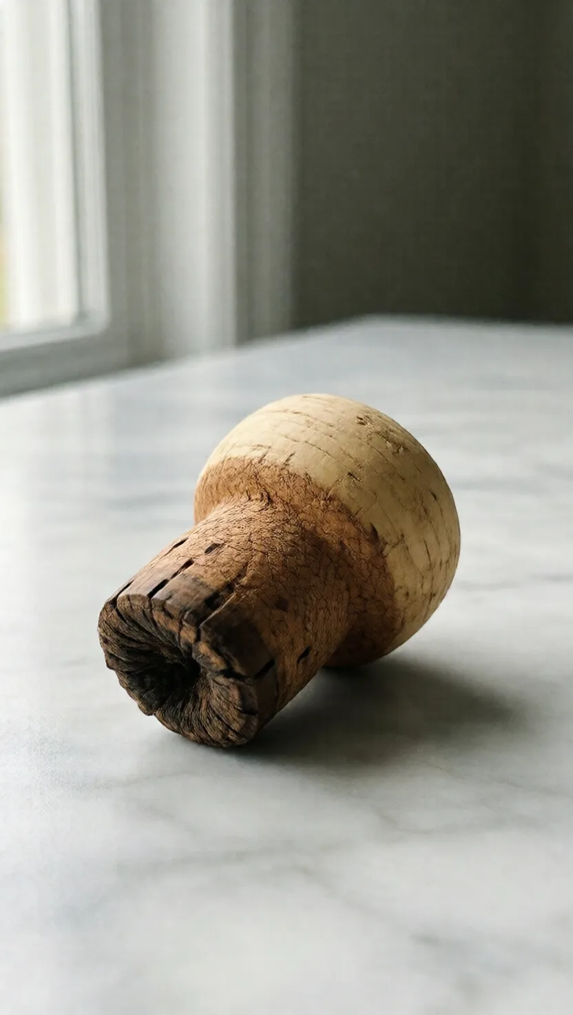 A champagne cork starts out as a straight cylinder