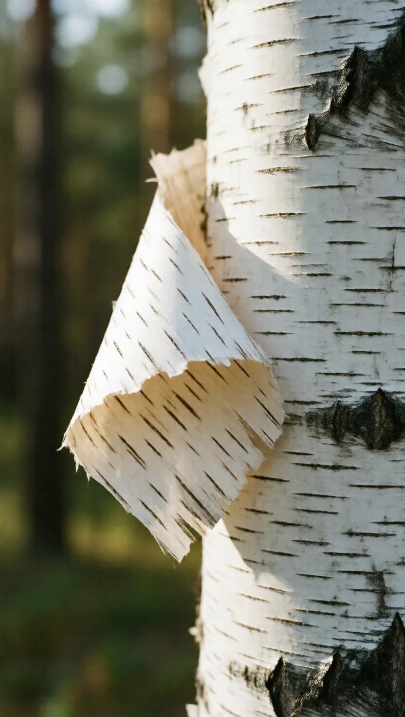 This bark peels off in waterproof paper sheets