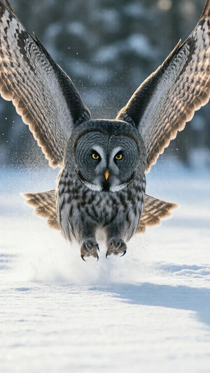 This owl hears mice through a foot of snow