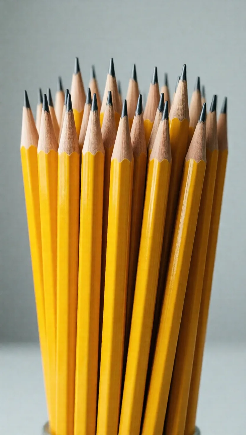 Eight things hiding in a wooden pencil.. 8 cards.