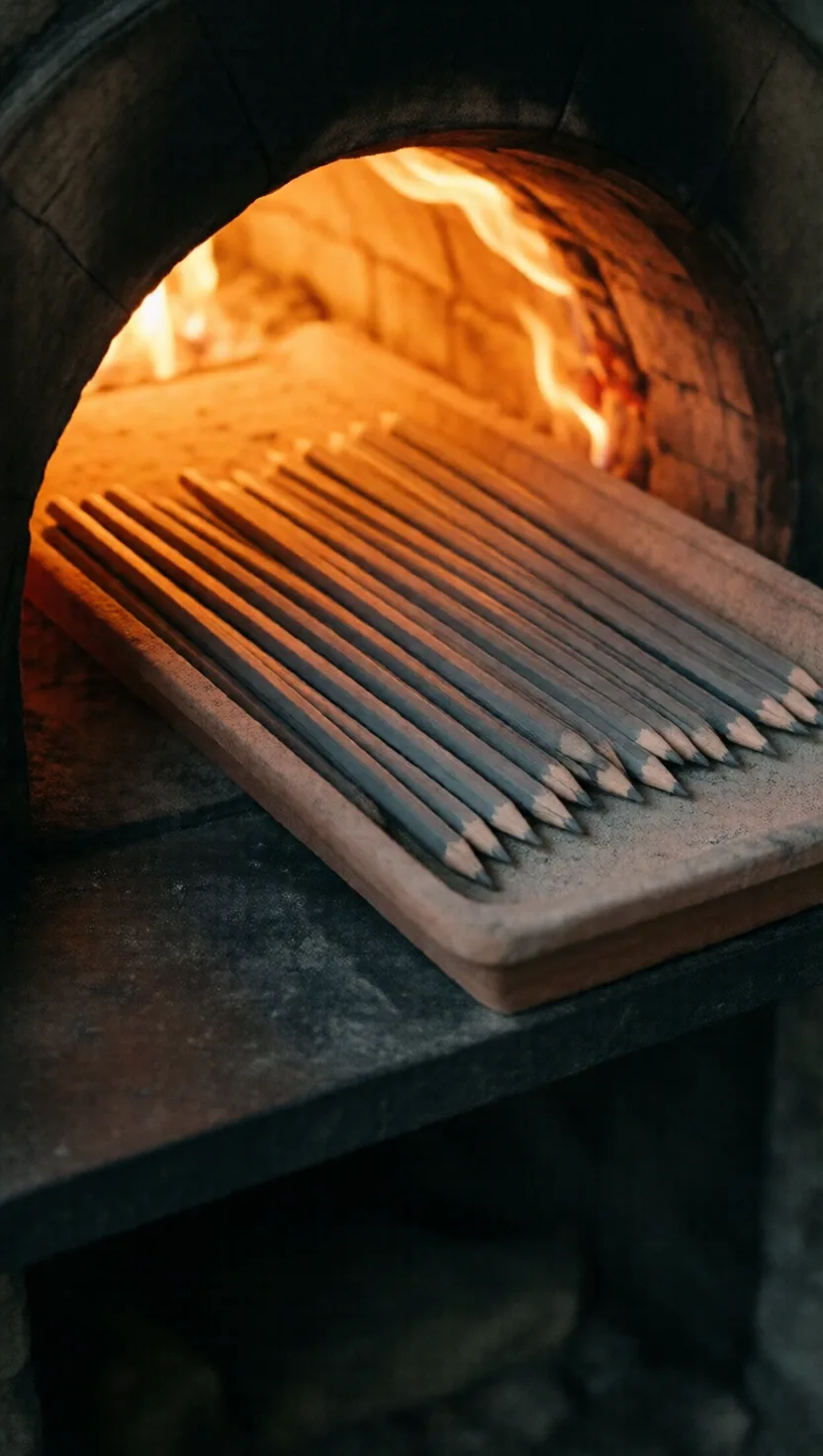 Your pencil's core is fired like pottery