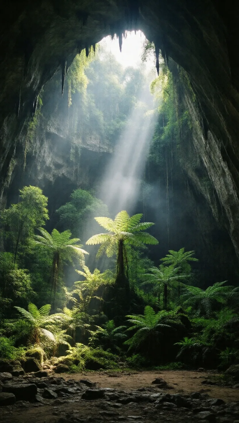 Una cueva tan inmensa que cría sus propias nubes y su propia selva
