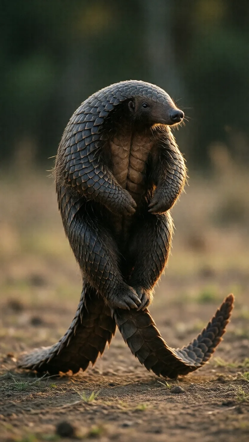It walks upright to save its claws