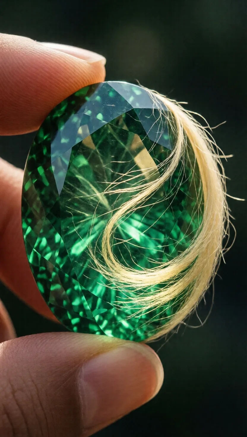 In one green garnet, flaws raise the price