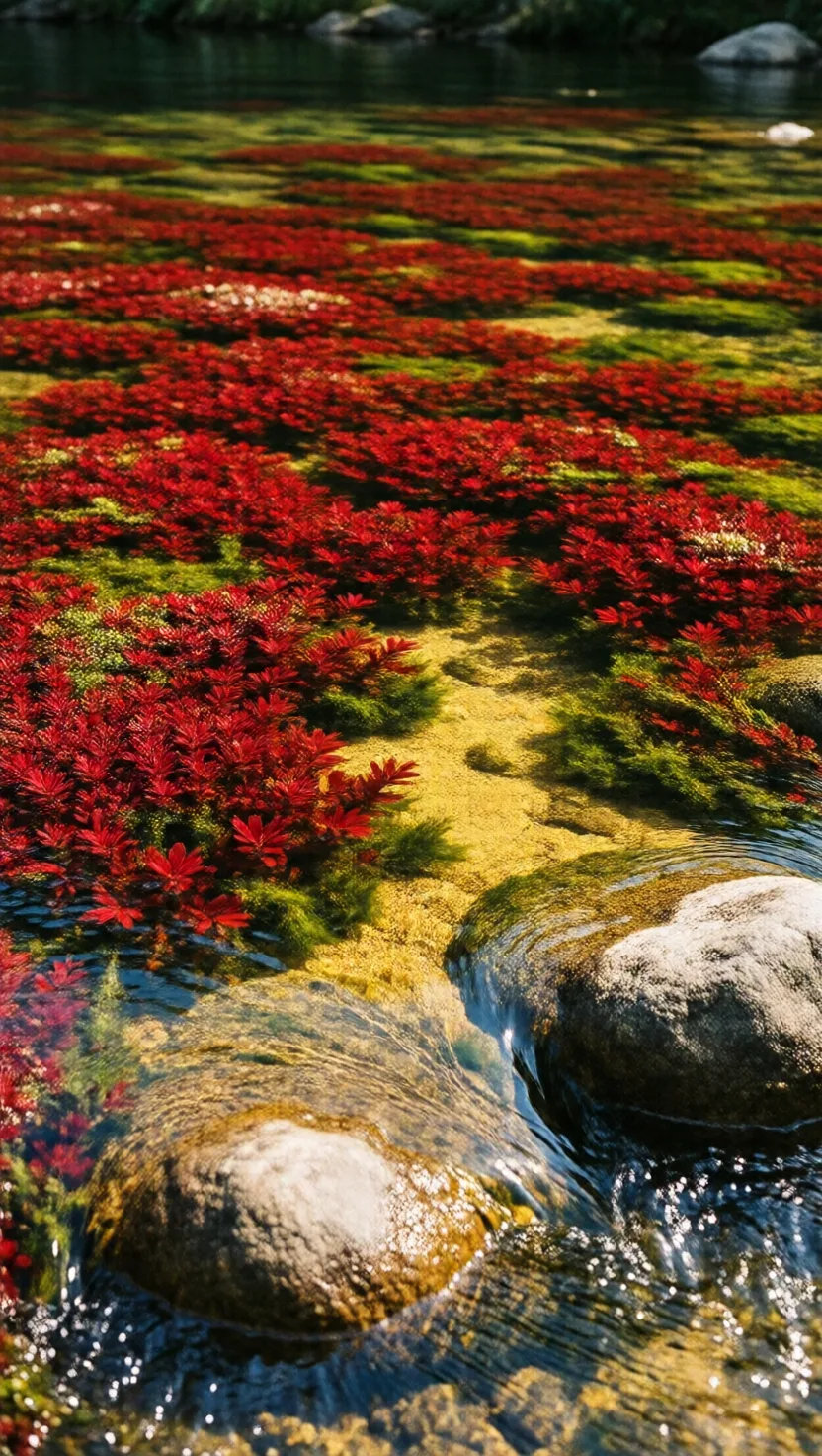 For a few weeks a year this river turns blood red