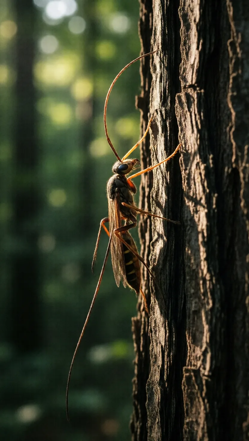 Elle perce le bois massif pour pondre un seul œuf