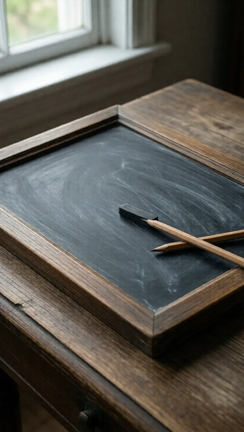 Children once wrote on stone, then wiped it clean
