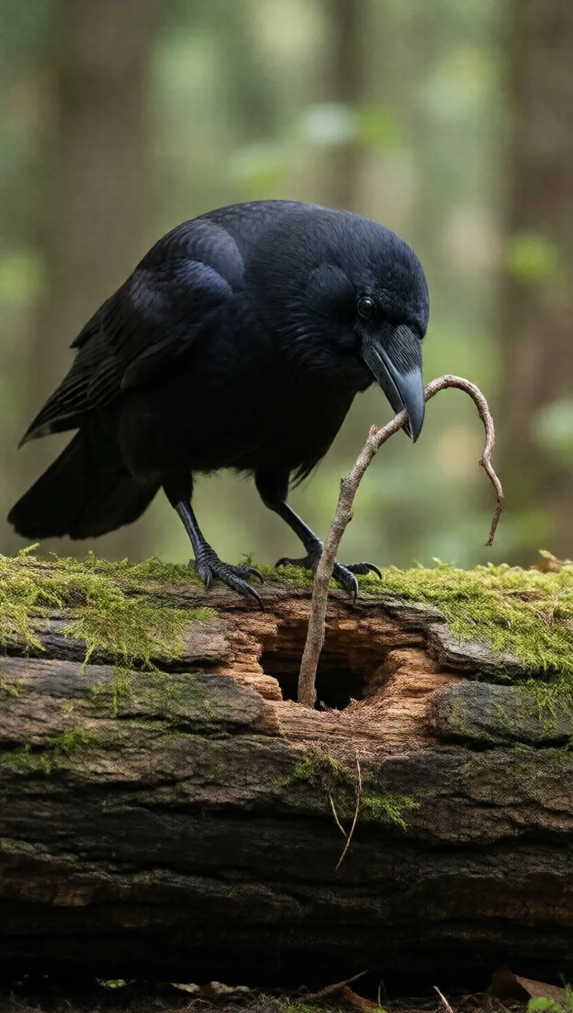 Eight things a crow works out for itself. 8 cards.