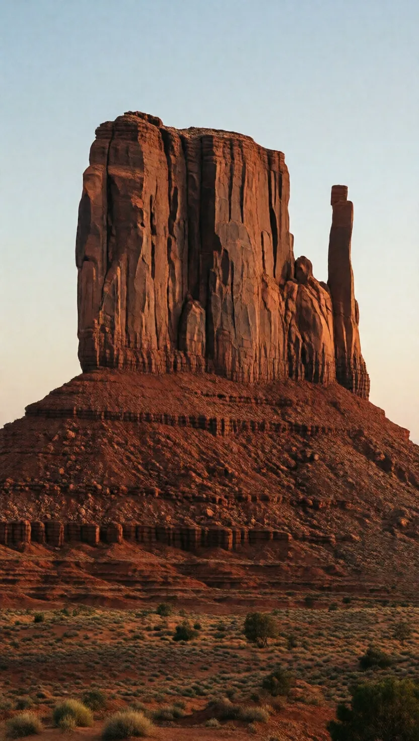 The great red rock is really grey