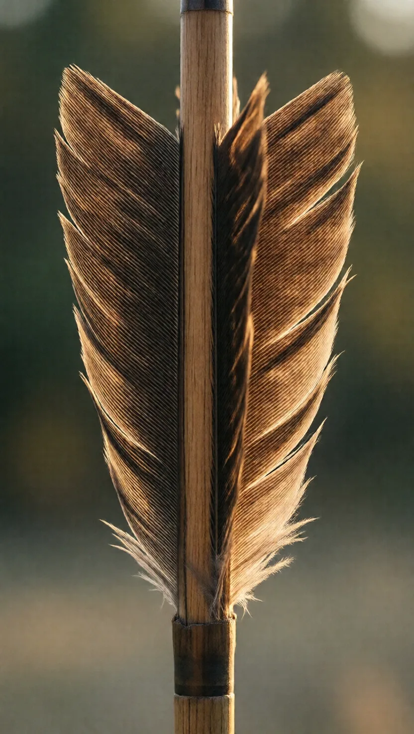 Feathers steer an arrow by spinning it