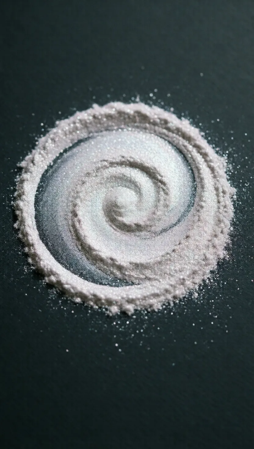 Its shimmer hides in face powder
