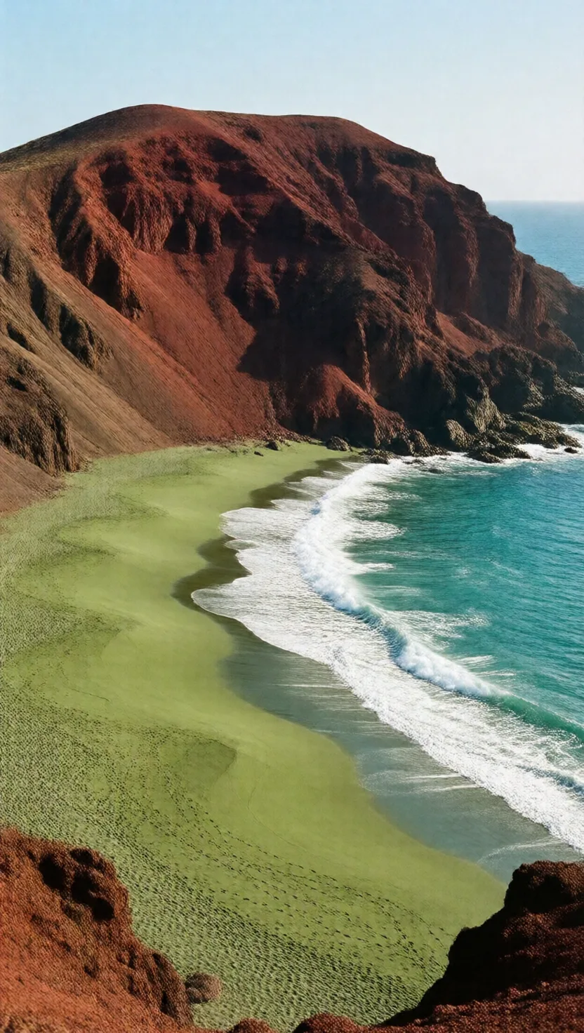 One of only a handful of green beaches on Earth