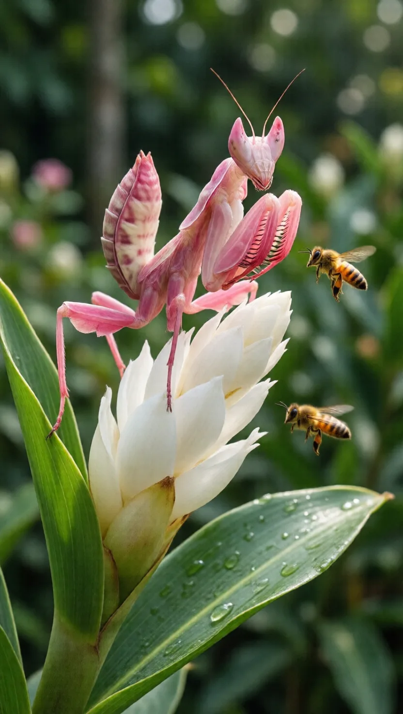 Eight things the praying mantis really does. 8 cards.